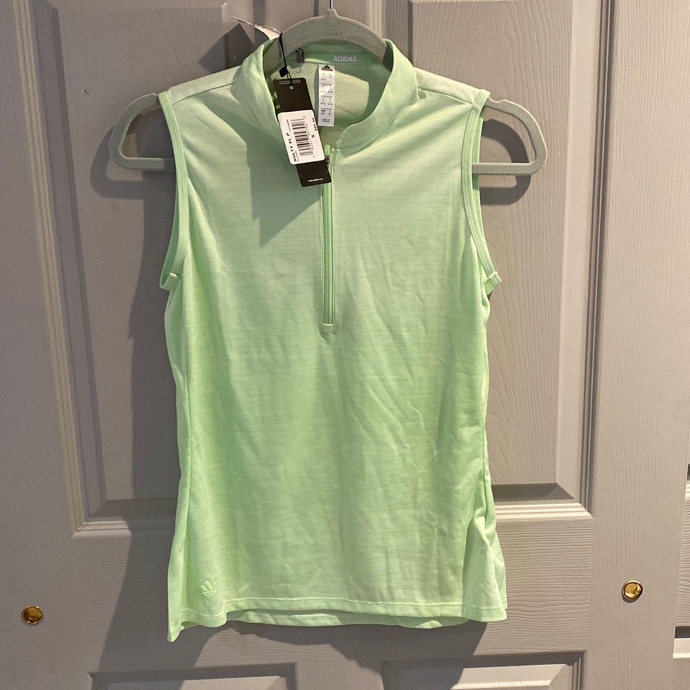 Adidas Women’s Lime Green Quarter Sip Workout Top